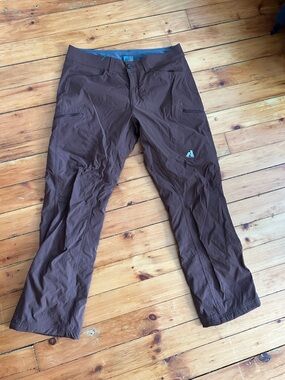 Eddie Bauer First Ascent brown fleece lined pants 35x32